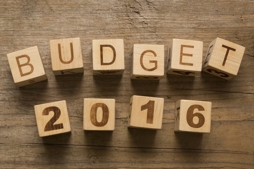 Budget 2016 concept